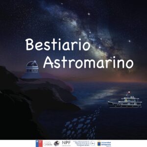 Portada libro «Bestiario astromarino» Ilustración Verónica Flores